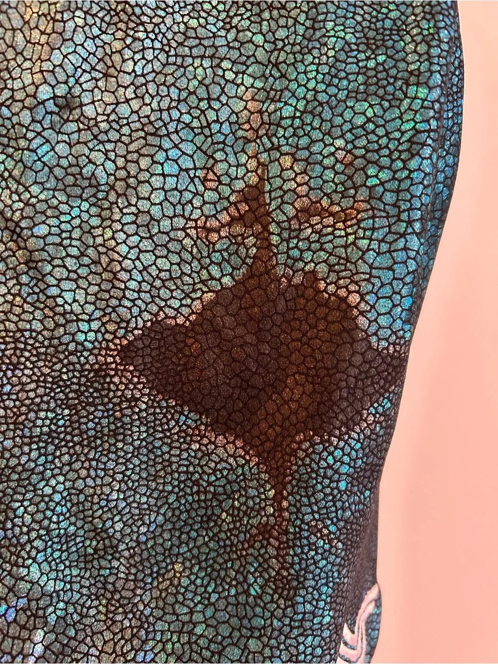 Alpha Factor Kids Blue-Green Metallic Gymnastics Leotard -Size CLA Child’s Large